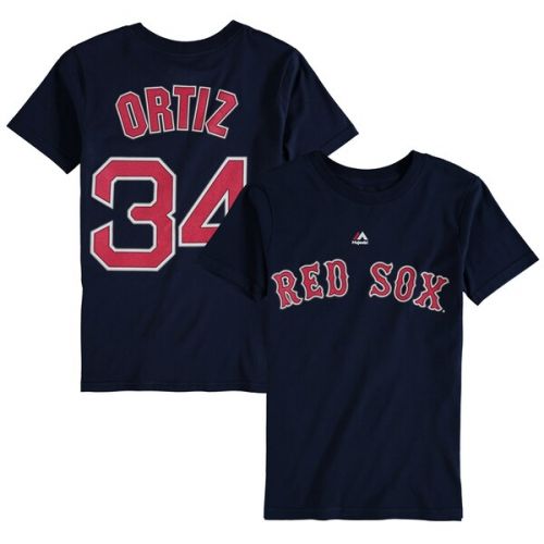  Youth Boston Red Sox David Ortiz Majestic Navy Player Name & Number T-Shirt