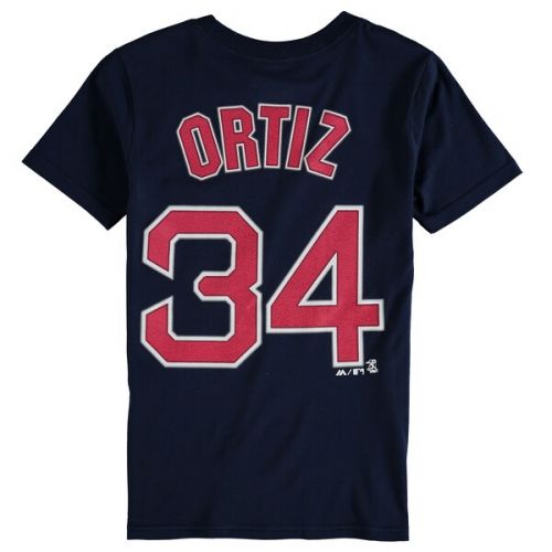  Youth Boston Red Sox David Ortiz Majestic Navy Player Name & Number T-Shirt