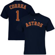 Youth Houston Astros Carlos Correa Majestic Navy Player Name & Number T-Shirt