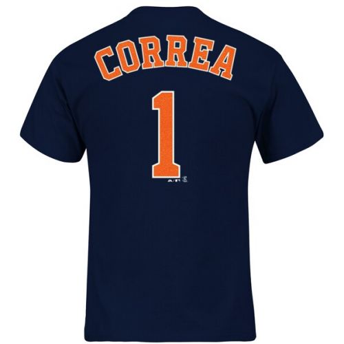  Youth Houston Astros Carlos Correa Majestic Navy Player Name & Number T-Shirt
