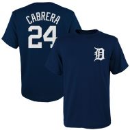 Youth Detroit Tigers Miguel Cabrera Majestic Navy Player Name & Number T-Shirt
