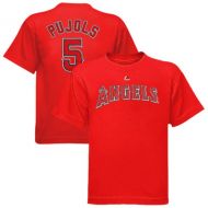 Youth Los Angeles Angels Albert Pujols Majestic Red Player Name & Number T-Shirt
