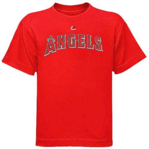  Youth Los Angeles Angels Albert Pujols Majestic Red Player Name & Number T-Shirt