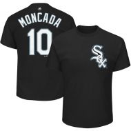 Youth Chicago White Sox Yoan Moncada Majestic Black Player Name & Number T-Shirt