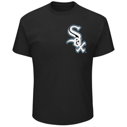  Youth Chicago White Sox Yoan Moncada Majestic Black Player Name & Number T-Shirt