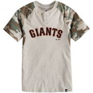 Youth San Francisco Giants Majestic CreamCamo Base Stealer Henley T-Shirt