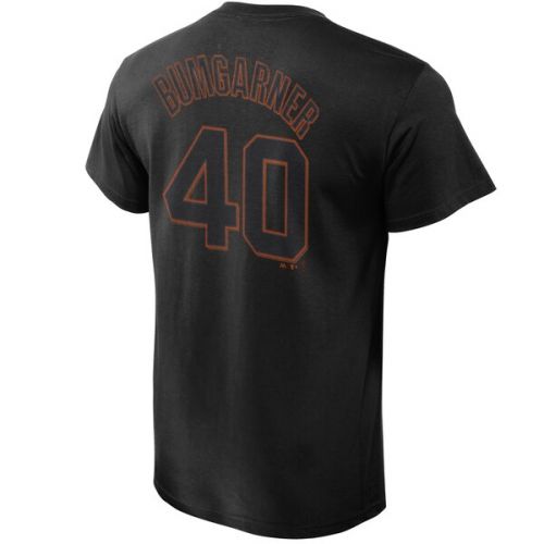  Youth San Francisco Giants Madison Bumgarner Majestic Black Player Name & Number T-Shirt