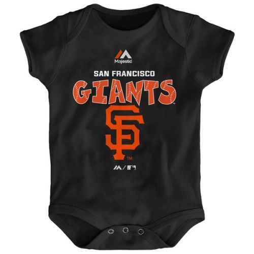 Newborn & Infant San Francisco Giants Madison Bumgarner Majestic Black Stitched Player Name & Number Bodysuit