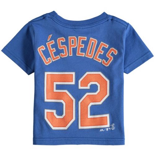  Toddler New York Mets Yoenis Cespedes Majestic Royal Player Name and Number T-Shirt