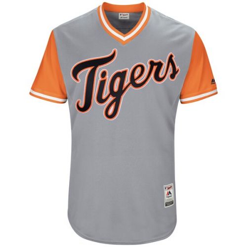  Mens Detroit Tigers Majestic Gray 2017 Players Weekend Authentic Team Jersey
