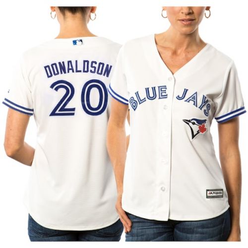  Womens Toronto Blue Jays Josh Donaldson Majestic White Home Cool Base Player Jersey