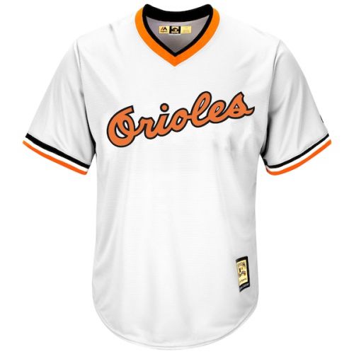  Mens Baltimore Orioles Majestic Home White Cooperstown Cool Base Replica Team Jersey