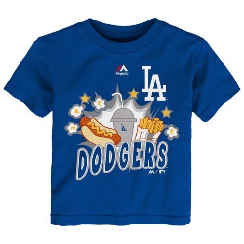  Toddler Los Angeles Dodgers Clayton Kershaw Majestic Royal Snack Attack Name & Number T-Shirt