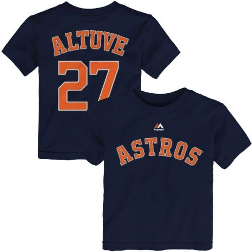  Toddler Houston Astros Jose Altuve Majestic Navy Player Name & Number T-Shirt