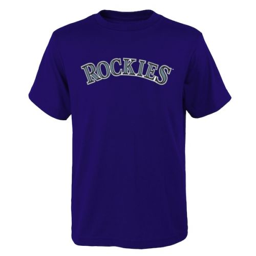  Youth Colorado Rockies Charlie Blackmon Majestic Purple Player Name & Number T-Shirt