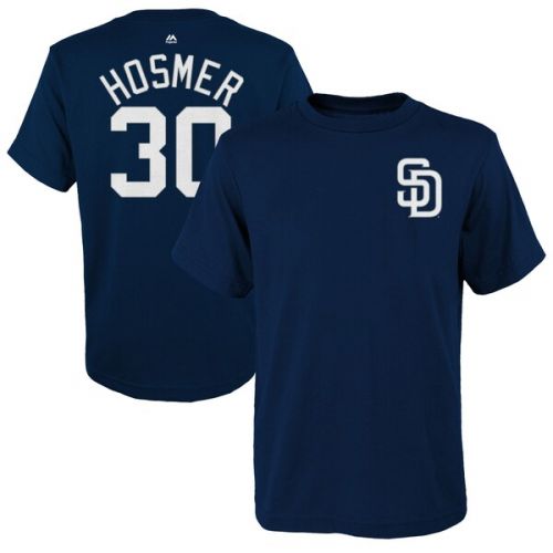  Youth San Diego Padres Eric Hosmer Majestic Navy Name & Number T-Shirt