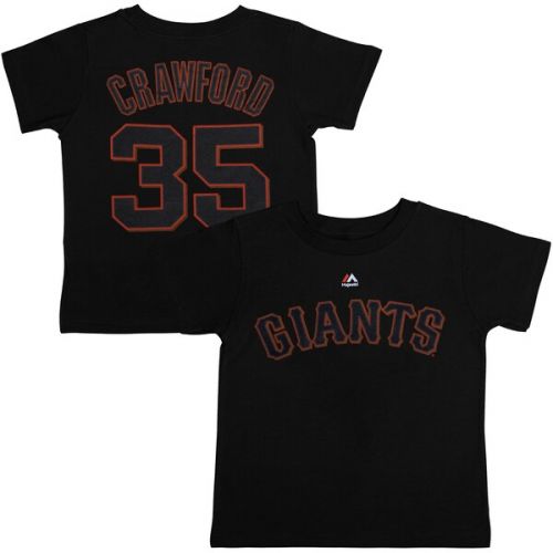  Youth San Francisco Giants Brandon Crawford Majestic Black Player Name & Number T-Shirt