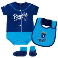 Newborn & Infant Kansas City Royals Majestic Royal Tiny Player Bib, Boodie & Bodysuit Set