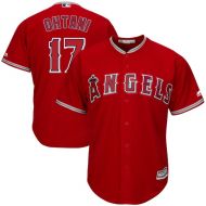 Mens Los Angeles Angels Shohei Ohtani Majestic Scarlet Alternate Official Cool Base Replica Player Jersey