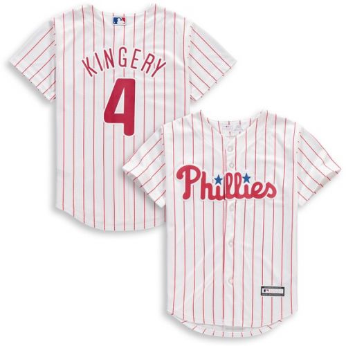  Youth Philadelphia Phillies Scott Kingery Majestic White Home Cool Base Replica Player Jersey