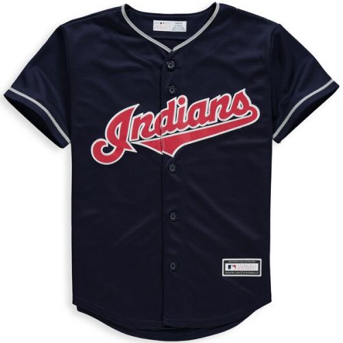  Youth Cleveland Indians Corey Kluber Majestic Navy Alternate Cool Base Replica Player Jersey