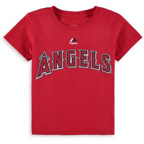  Toddler Los Angeles Angels Shohei Ohtani Majestic Red Player Name & Number T-Shirt