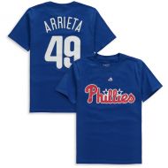 Youth Philadelphia Phillies Jake Arrieta Majestic Royal Name & Number T-Shirt