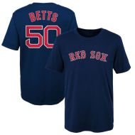 Preschool Boston Red Sox Mookie Betts Majestic Navy Player Name and Number T-Shirt