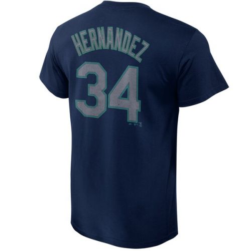  Youth Seattle Mariners Felix Hernandez Majestic Navy Player Name & Number T-Shirt
