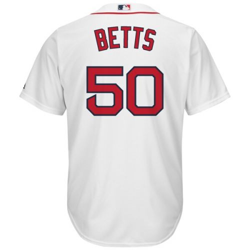  Youth Boston Red Sox Mookie Betts Majestic Home White Official Cool Base Replica Player Jersey