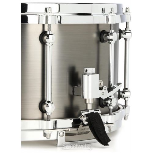  Majestic Opus One Cast Iron Concert Snare - 7-inch x 14-inch, Antique Brushed Nickel