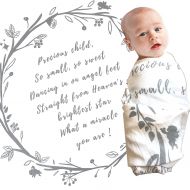 Majestic Baby Baby Swaddle Blanket with Baby Quote  100% Organic Cotton Muslin Swaddle Wrap with Angel...