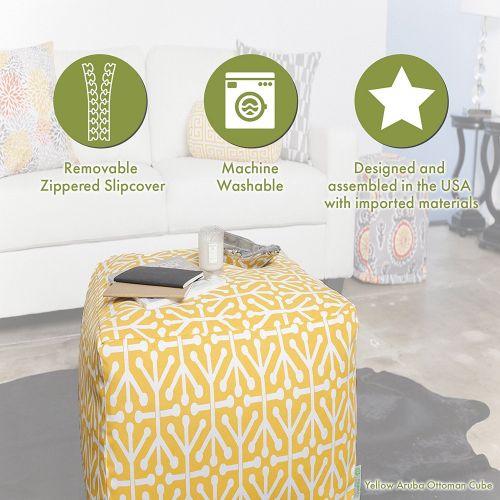 제네릭 Majestic Home Goods Villa Indoor Ottoman Pouf Cube