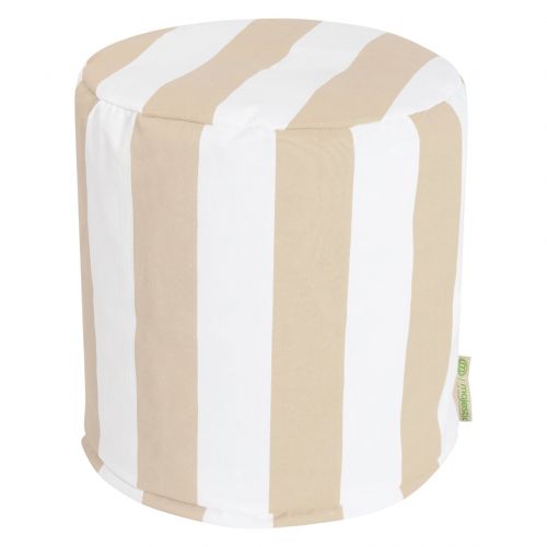  Majestic Home Goods Vertical Stripe Indoor Outdoor Ottoman Pouf