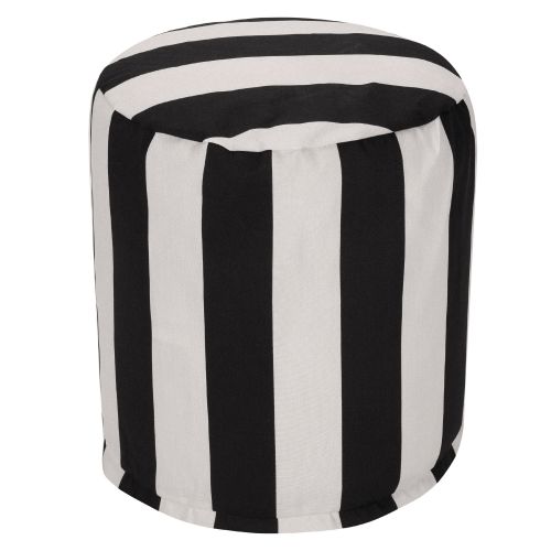  Majestic Home Goods Vertical Stripe Indoor Outdoor Ottoman Pouf