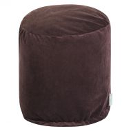 Majestic Home Goods Faux Suede Indoor Ottoman Pouf