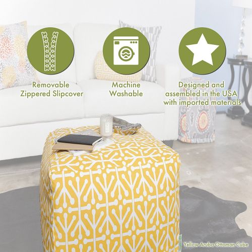  Majestic Home Goods Large Polka Dot Indoor Ottoman Pouf Cube