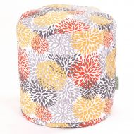 Majestic Home Goods Blooms Indoor Outdoor Ottoman Pouf