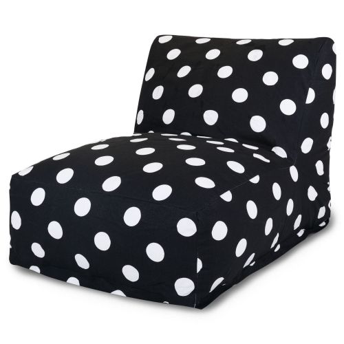  Majestic Home Goods Black Large Polka Dot Bean Bag Chair Lounger