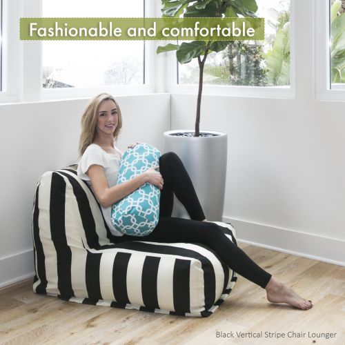  Majestic Home Goods Black Large Polka Dot Bean Bag Chair Lounger