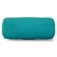 Majestic Home Goods Teal Solid Indoor / Outdoor Round Bolster Pillow 18.5 L x 8 W x 8 H