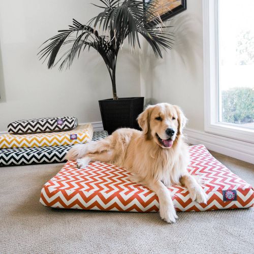 제네릭 Chevron Medium Orthopedic Memory Foam Rectangle Dog Bed