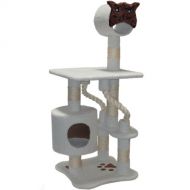 Majestic Pet Products 49 inch Beige Casita Cat Furniture Condo House Scratcher Multi Level Pet Activity Tree