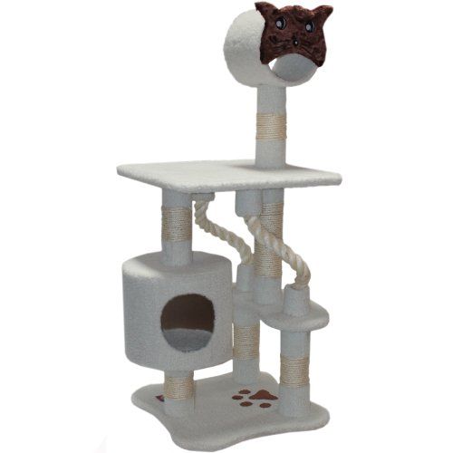  Majestic Pet Products 49 inch Beige Casita Cat Furniture Condo House Scratcher Multi Level Pet Activity Tree