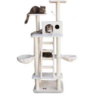 Majestic Pet Products 72 inch Beige Casita Cat Furniture Condo House Scratcher Multi Level Pet Activity Tree