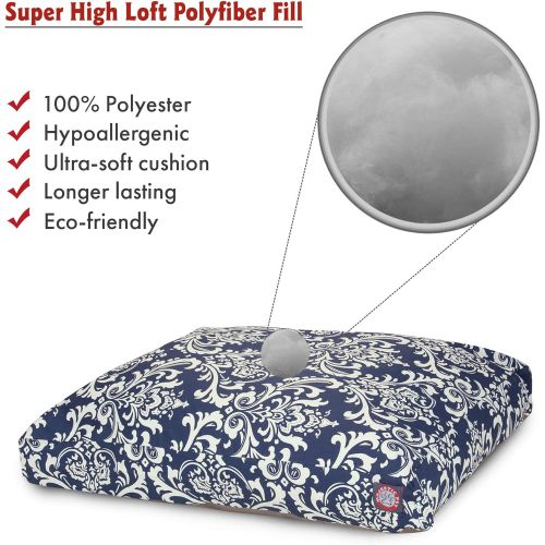 Navy Blue French Quarter Indoor Outdoor Pet Dog Bed with Removable Washable Cover by Majestic Pet Products
