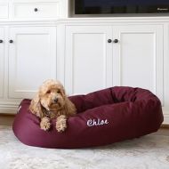 Majestic Pet Personalized Bagel Style Dog Bed - Machine Washable - Soft Comfortable Sleeping Mat - Durable Supportive Cushion - Custom Embroidered Dog Bed and Sizes