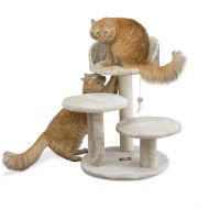 Majestic Pet Products 27 inch Beige Casita Cat Furniture Condo House Scratcher Multi Level Pet Activity Tree