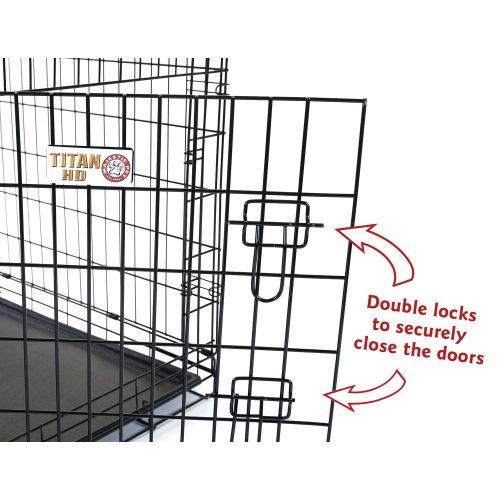  Double Door Folding Dog Crate by Majestic Pet Products