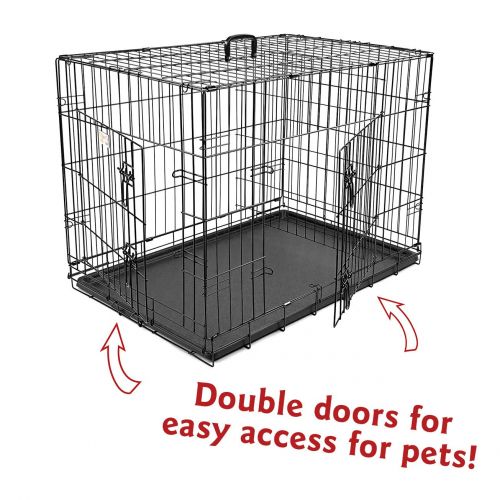  Double Door Folding Dog Crate by Majestic Pet Products